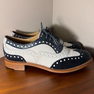 Women's Classic Navy and White Brogues
